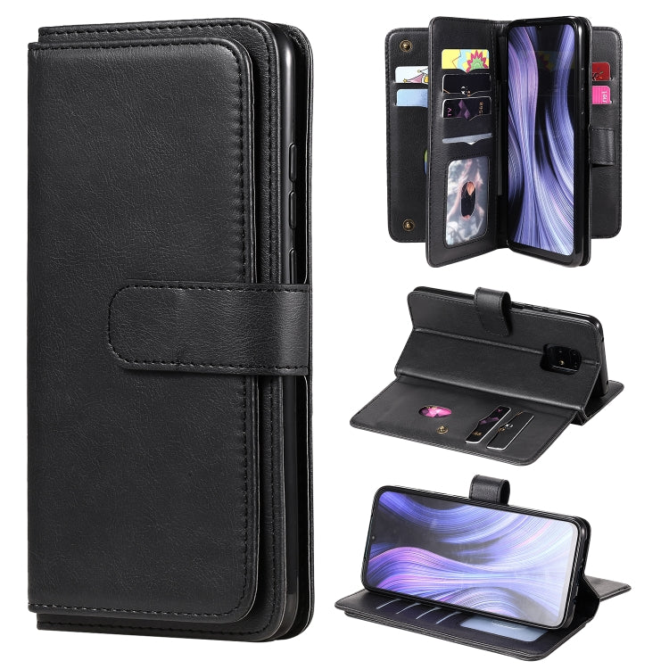 For Xiaomi Redmi 10X 5G / Redmi 10X Pro 5G Multifunctional Magnetic Copper Buckle Horizontal Flip Solid Color Leather Case with 10 Card Slots & Wallet & Holder & Photo Frame