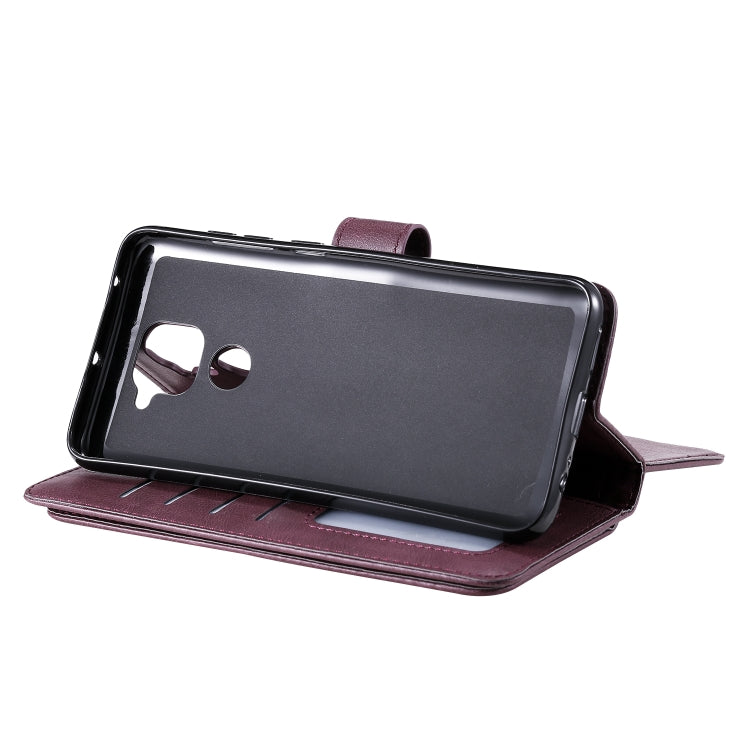 For Xiaomi Redmi Note 9 Multifunctional Magnetic Copper Buckle Horizontal Flip Solid Color Leather Case with 10 Card Slots & Wallet & Holder & Photo Frame