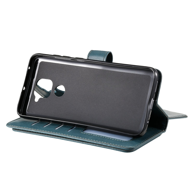 For Xiaomi Redmi Note 9 Multifunctional Magnetic Copper Buckle Horizontal Flip Solid Color Leather Case with 10 Card Slots & Wallet & Holder & Photo Frame