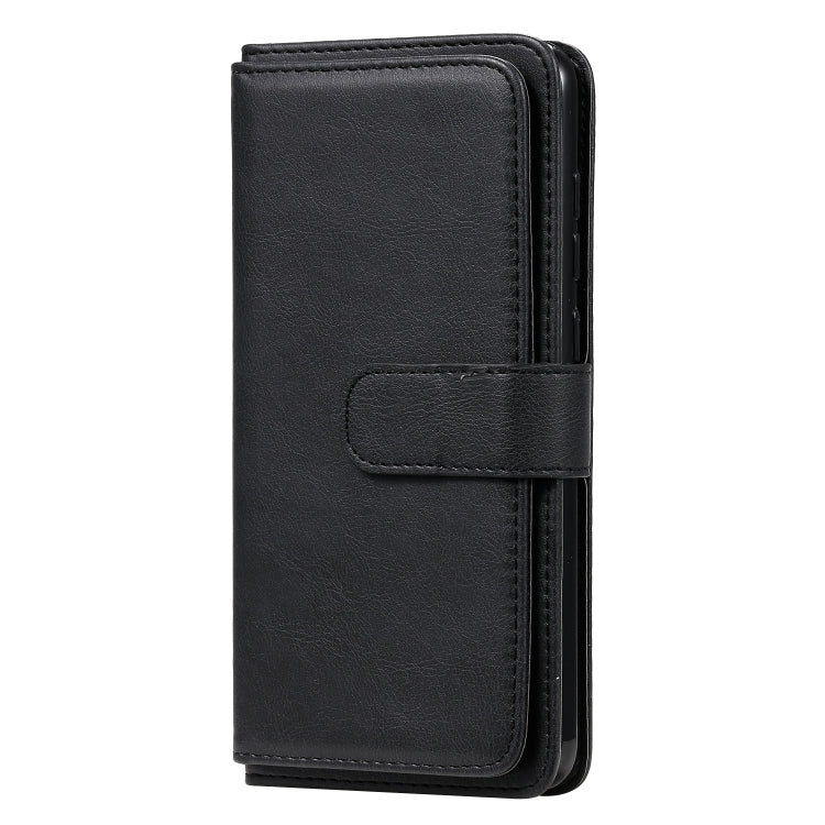 For Xiaomi Redmi Note 9 Multifunctional Magnetic Copper Buckle Horizontal Flip Solid Color Leather Case with 10 Card Slots & Wallet & Holder & Photo Frame