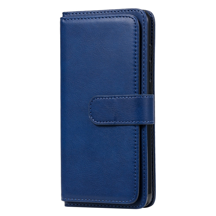 For Xiaomi Redmi Note 9 Multifunctional Magnetic Copper Buckle Horizontal Flip Solid Color Leather Case with 10 Card Slots & Wallet & Holder & Photo Frame