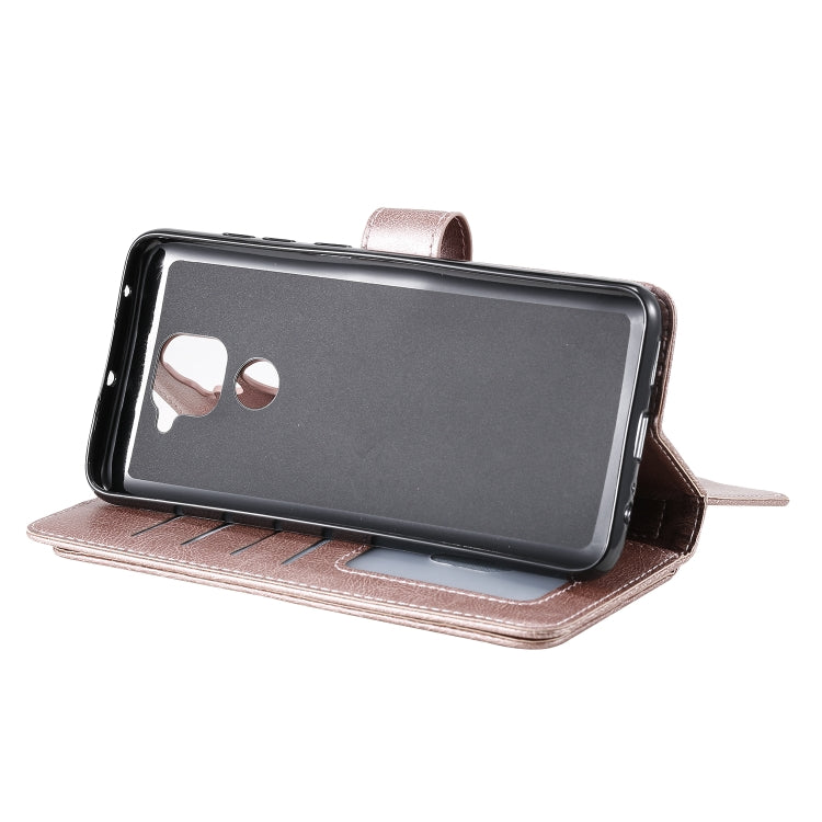For Xiaomi Redmi Note 9 Multifunctional Magnetic Copper Buckle Horizontal Flip Solid Color Leather Case with 10 Card Slots & Wallet & Holder & Photo Frame