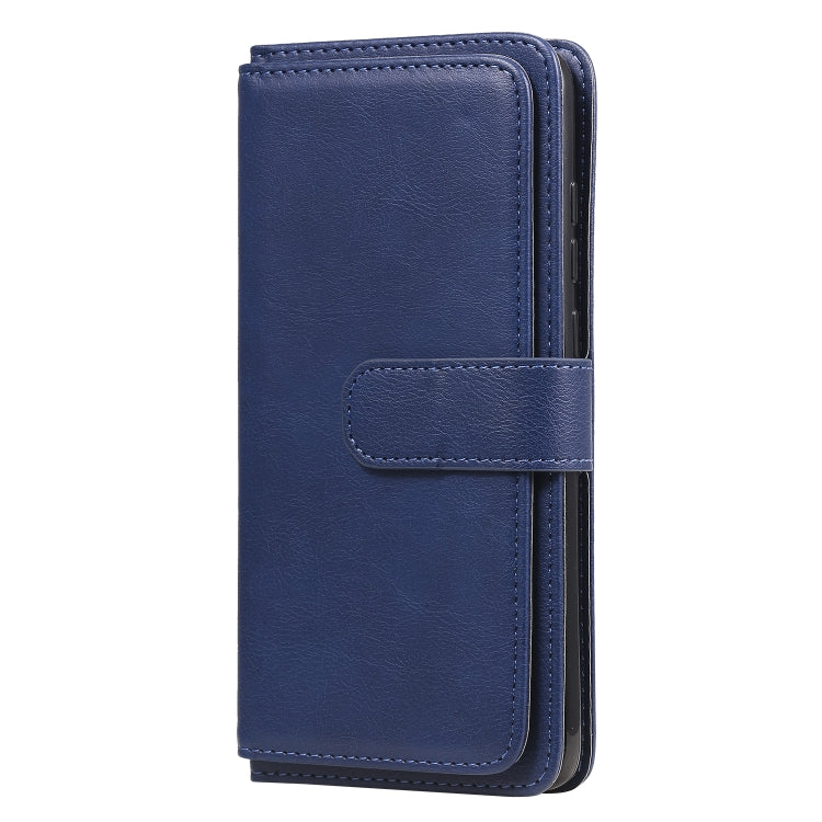 For Xiaomi Redmi Note 8 Pro Multifunctional Magnetic Copper Buckle Horizontal Flip Solid Color Leather Case with 10 Card Slots & Wallet & Holder & Photo Frame