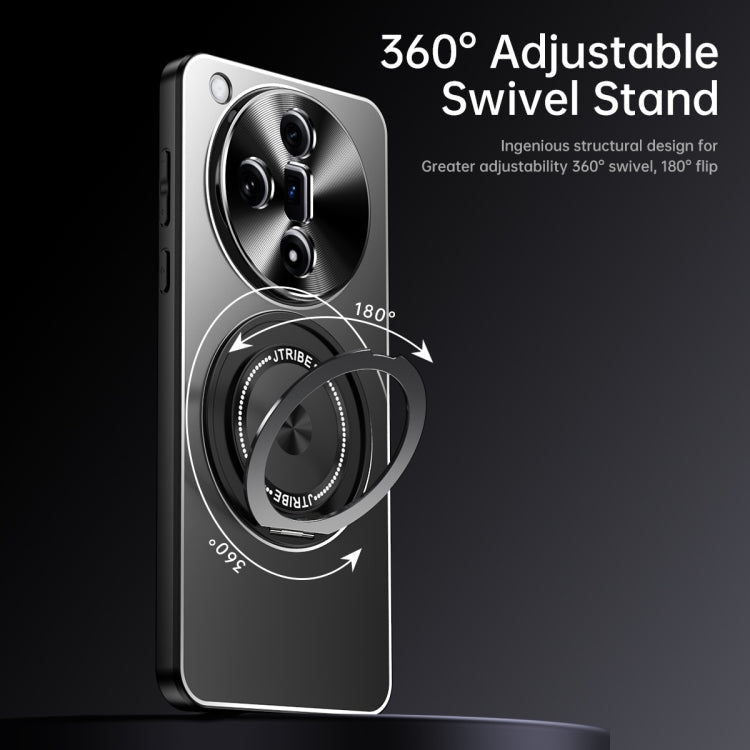 For OPPO Find X7 Rotating Holder Frosted Metal Phone Case
