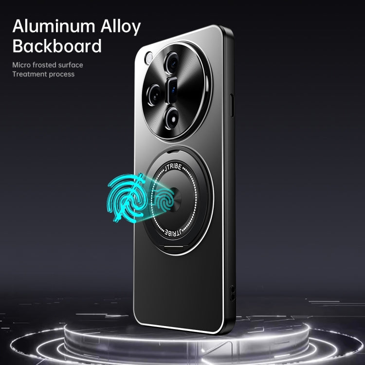 For OPPO Find X7 Rotating Holder Frosted Metal Phone Case