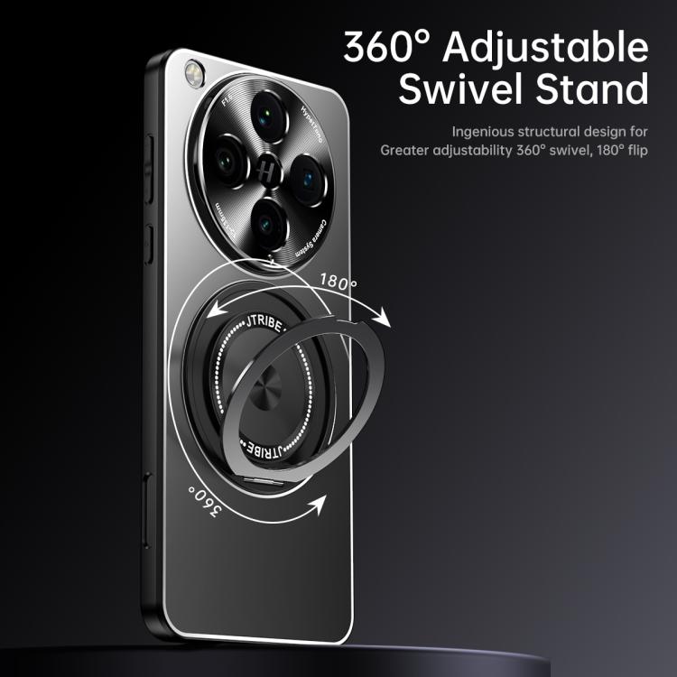 For OPPO Find X8 Rotating Holder Frosted Metal Phone Case