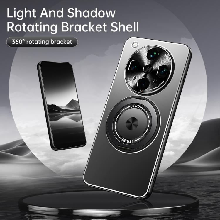 For OPPO Find X8s Rotating Holder Frosted Metal Phone Case