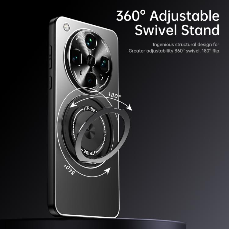 For OPPO Find X8 Ultra Rotating Holder Frosted Metal Phone Case