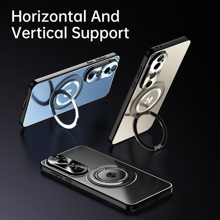 For vivo S19 Rotating Holder Frosted Metal Phone Case