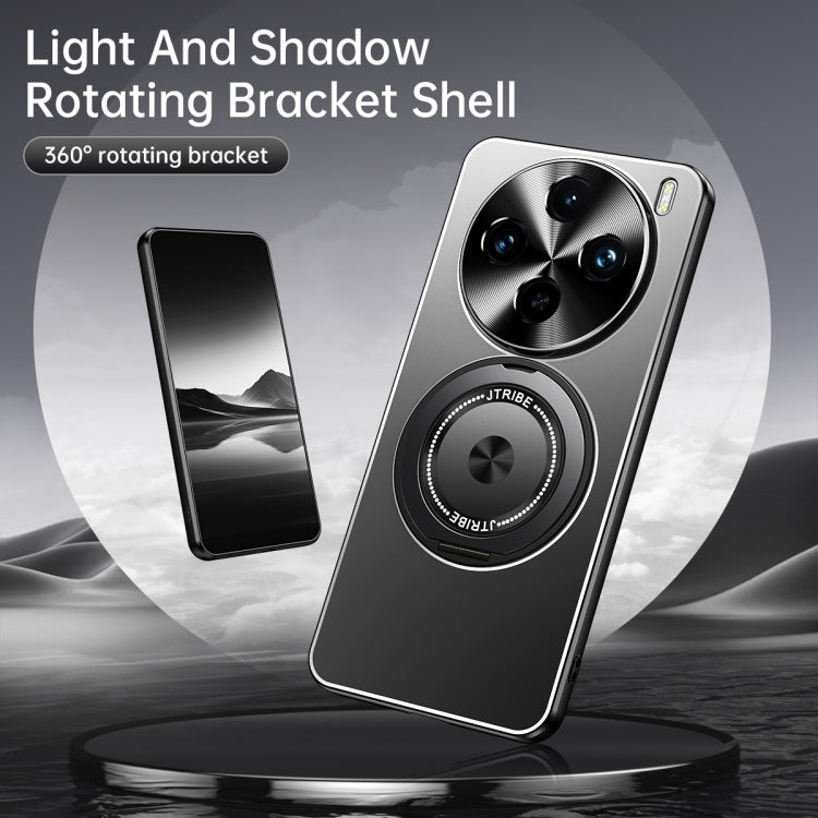 For vivo X100 Rotating Holder Frosted Metal Phone Case