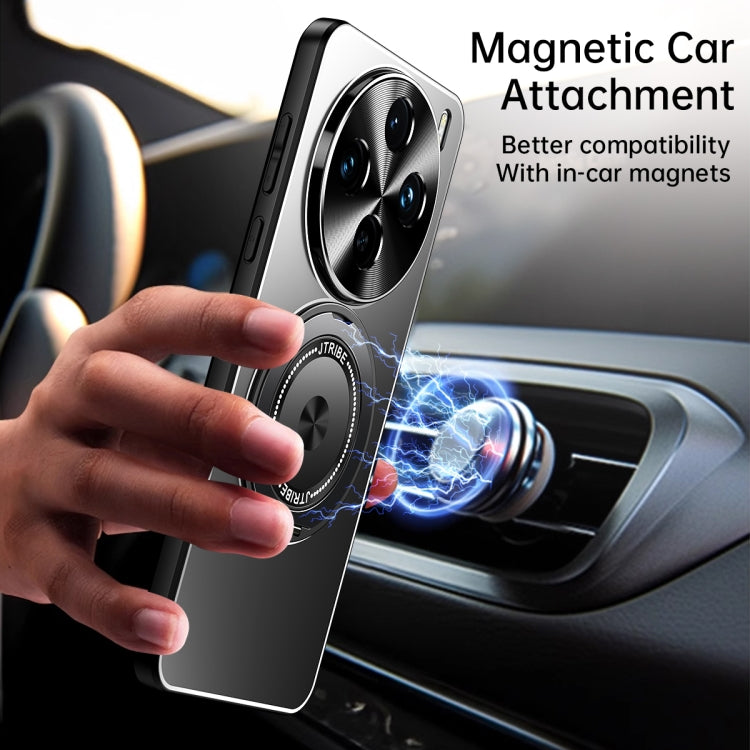 For vivo X100 Rotating Holder Frosted Metal Phone Case