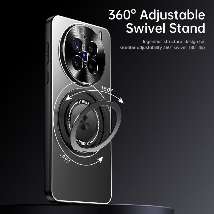 For vivo X200 Rotating Holder Frosted Metal Phone Case
