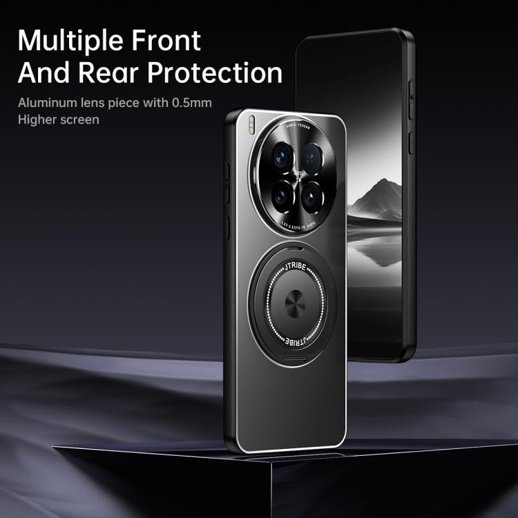 For vivo X200s Rotating Holder Frosted Metal Phone Case