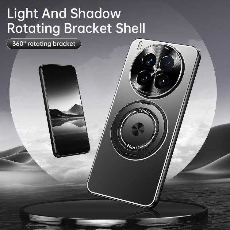 For vivo X200 Ultra Rotating Holder Frosted Metal Phone Case
