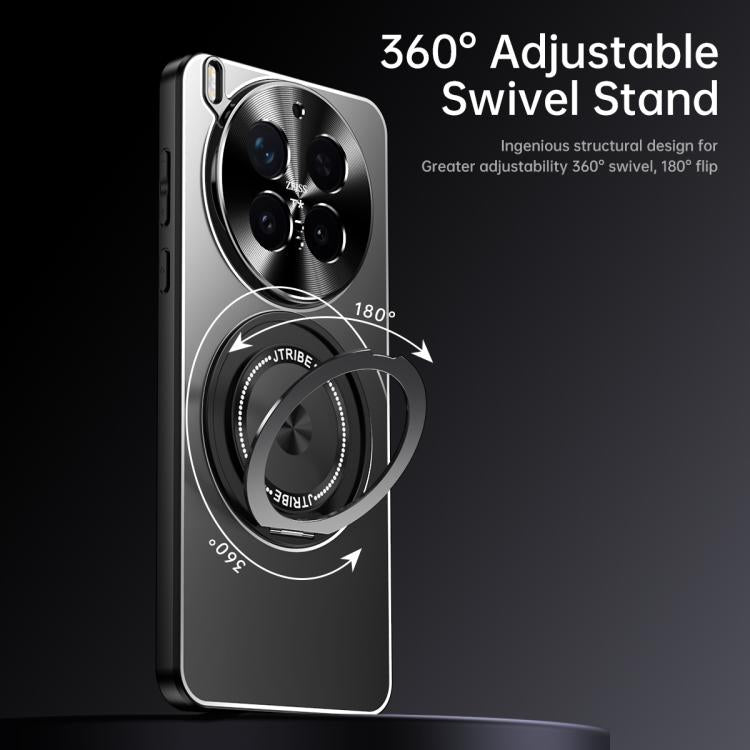 For vivo X300 Pro Rotating Holder Frosted Metal Phone Case