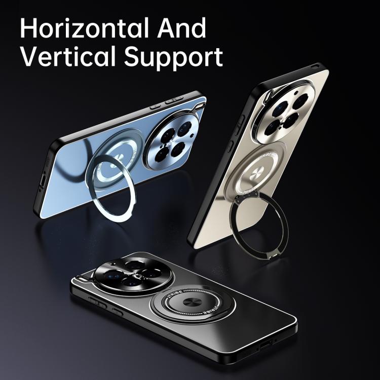 For vivo X300 Rotating Holder Frosted Metal Phone Case