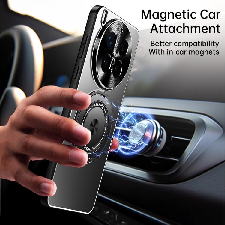For vivo X300 Rotating Holder Frosted Metal Phone Case