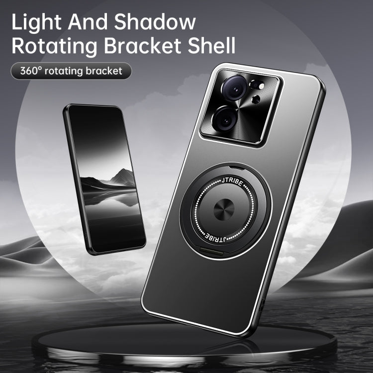 For Redmi K60 Ultra Rotating Holder Frosted Metal Phone Case