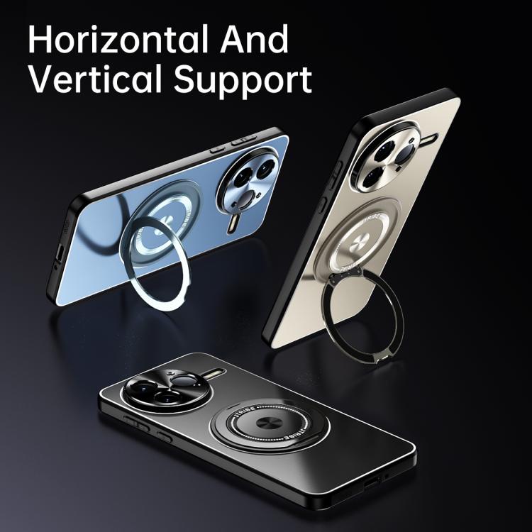 For Redmi K80 Rotating Holder Frosted Metal Phone Case