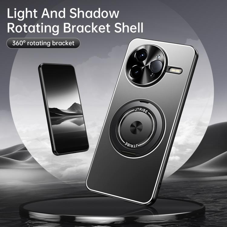 For Redmi K80 Pro Rotating Holder Frosted Metal Phone Case