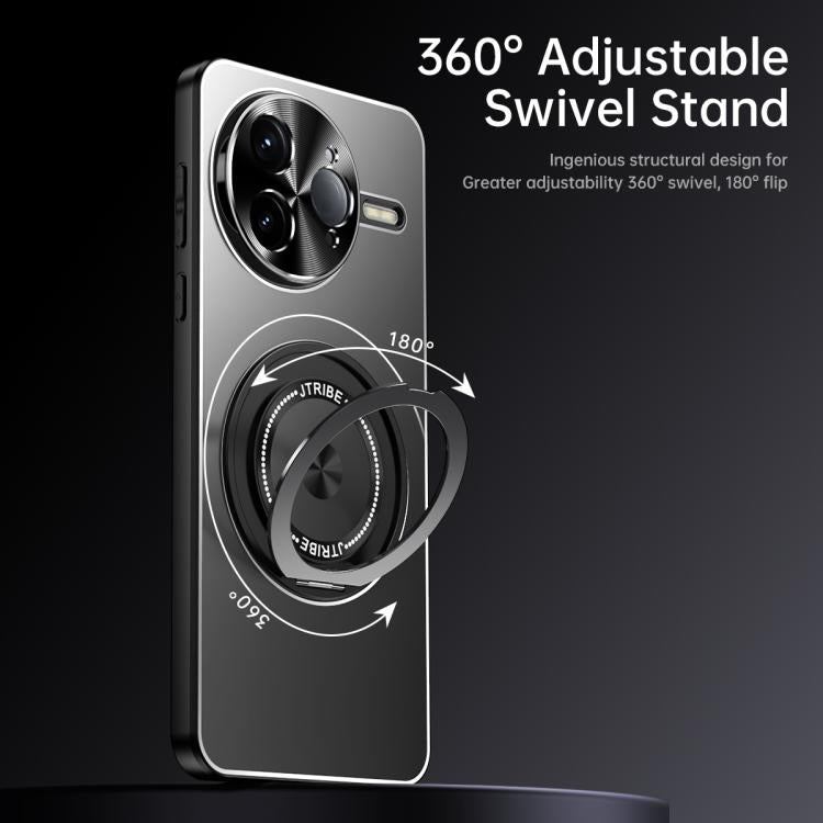 For Redmi K80 Pro Rotating Holder Frosted Metal Phone Case