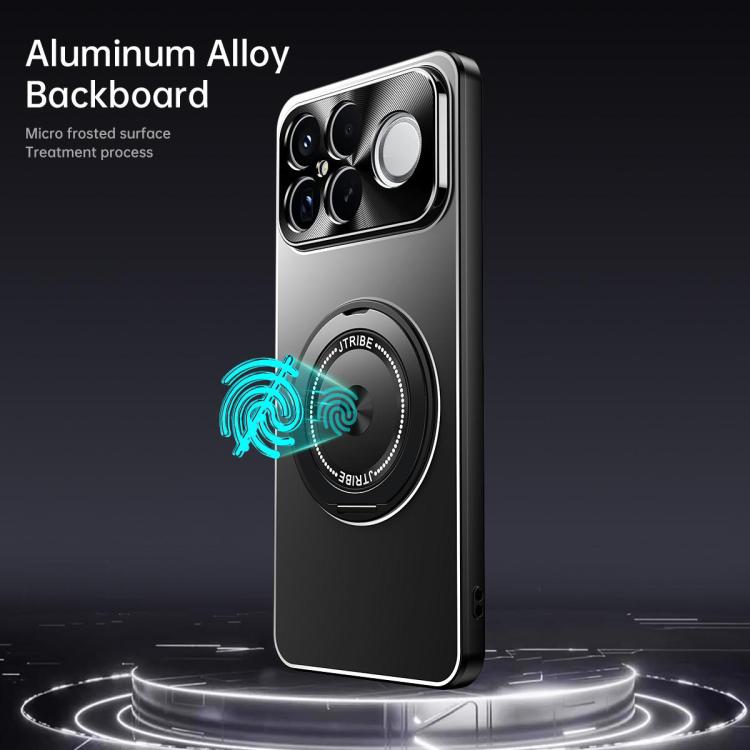 For Redmi K90 Pro Max / Poco F8 Ultra Rotating Holder Frosted Metal Phone Case
