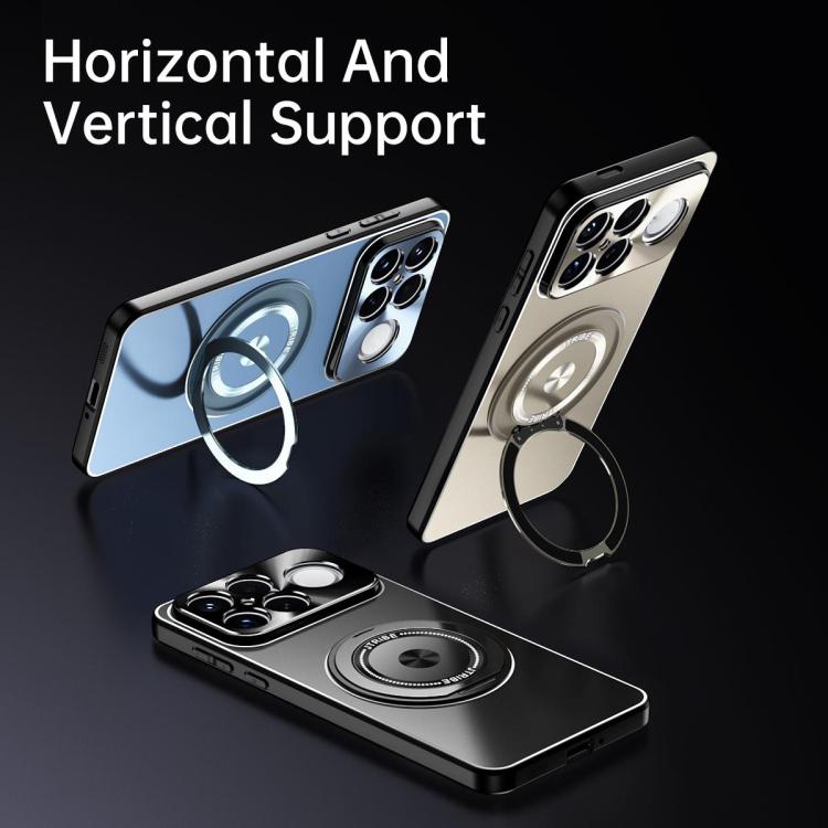 For Redmi K90 Pro Max / Poco F8 Ultra Rotating Holder Frosted Metal Phone Case