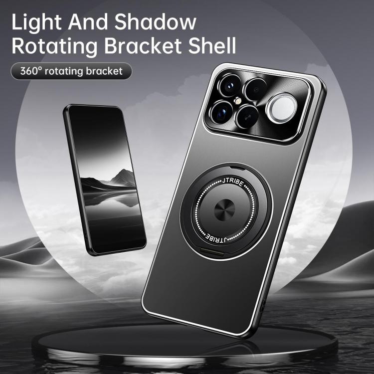 For Redmi K90 Pro Max / Poco F8 Ultra Rotating Holder Frosted Metal Phone Case