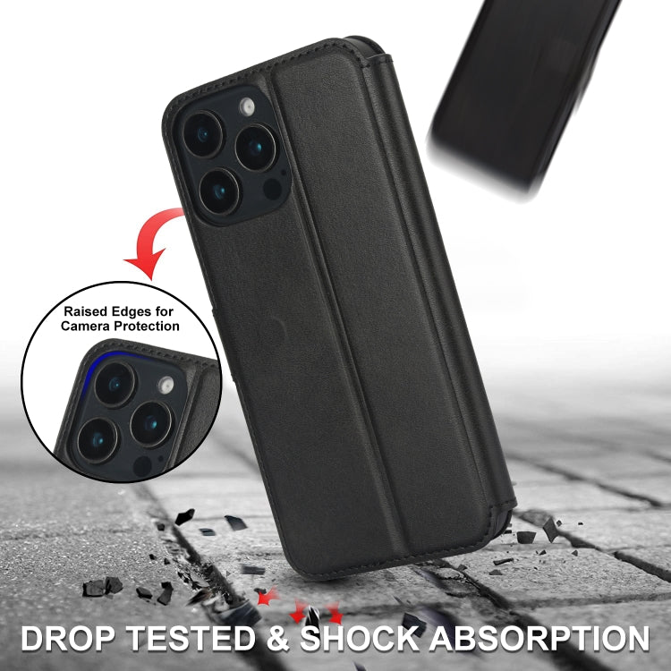 For iPhone 16 Pro Max Shockproof PU + TPU Leather Phone Case