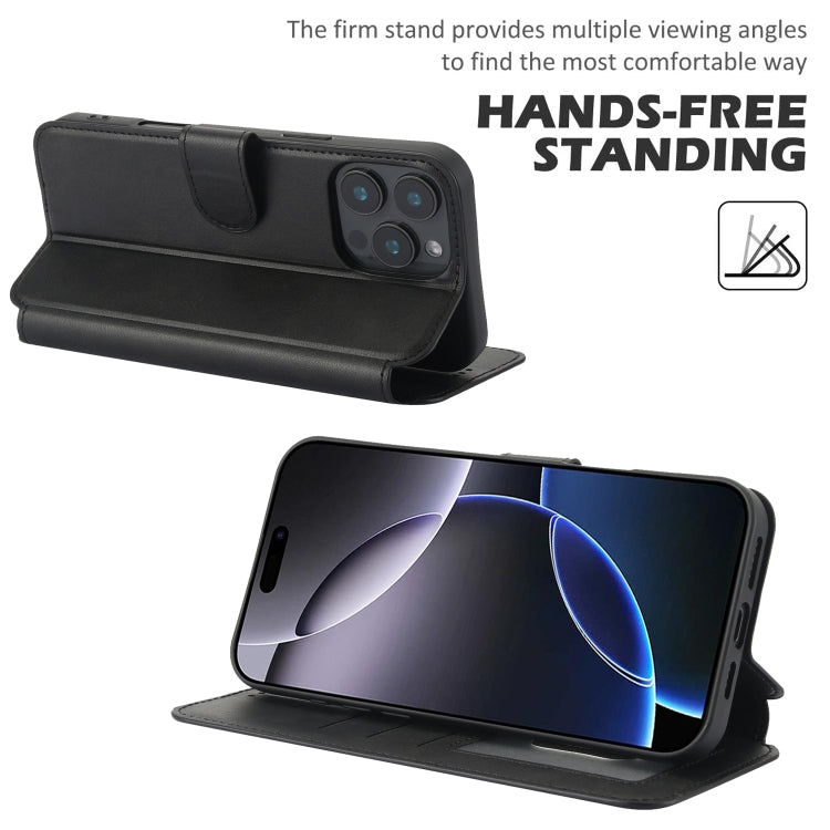For iPhone 16 Pro Max Shockproof PU + TPU Leather Phone Case