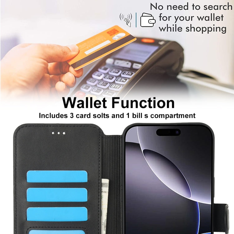 For iPhone 16 Pro Max Shockproof PU + TPU Leather Phone Case