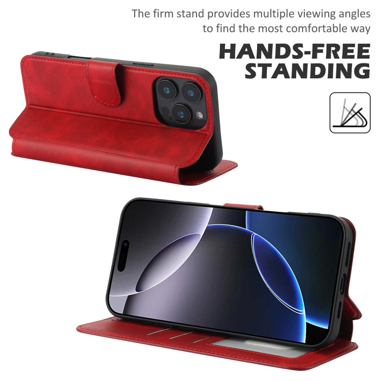 For iPhone 16 Pro Max Shockproof PU + TPU Leather Phone Case