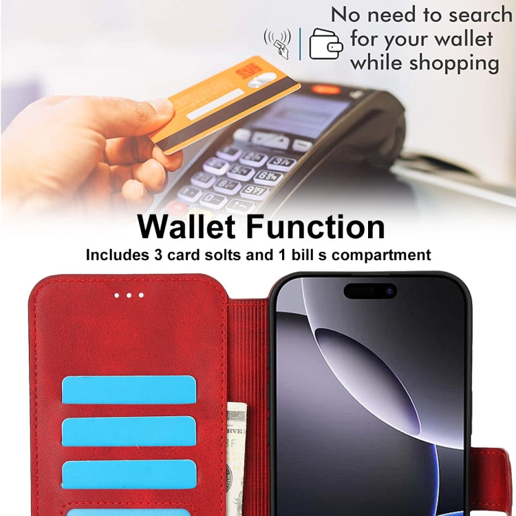For iPhone 16 Pro Max Shockproof PU + TPU Leather Phone Case