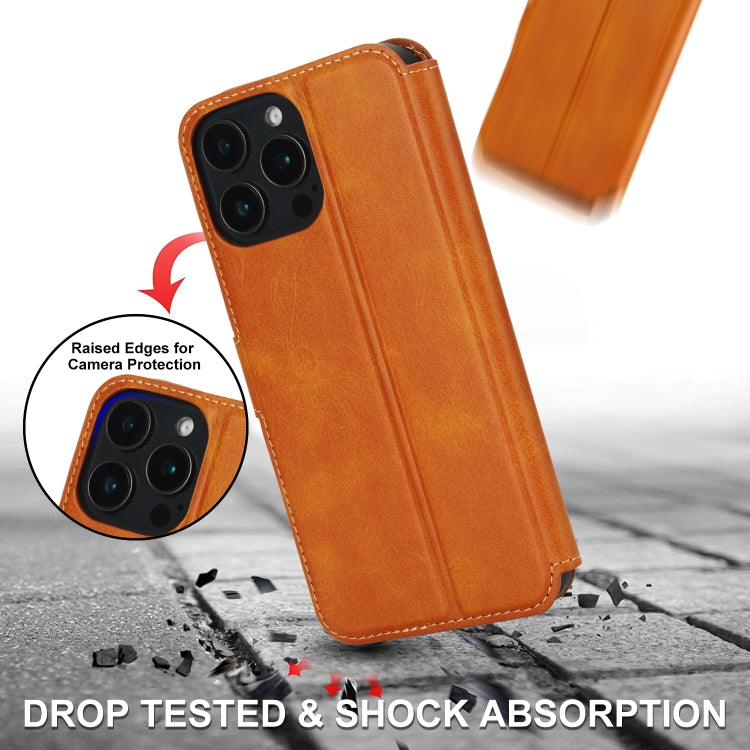 For iPhone 16 Pro Max Shockproof PU + TPU Leather Phone Case