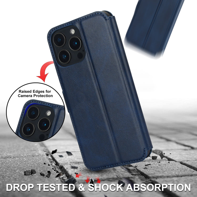 For iPhone 16 Pro Max Shockproof PU + TPU Leather Phone Case