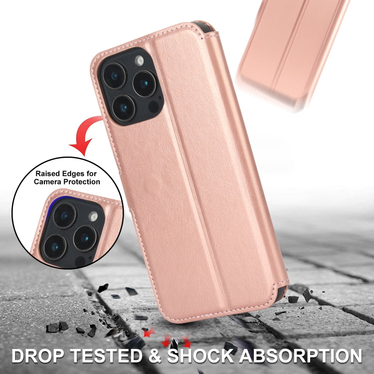 For iPhone 16 Pro Shockproof PU + TPU Leather Phone Case