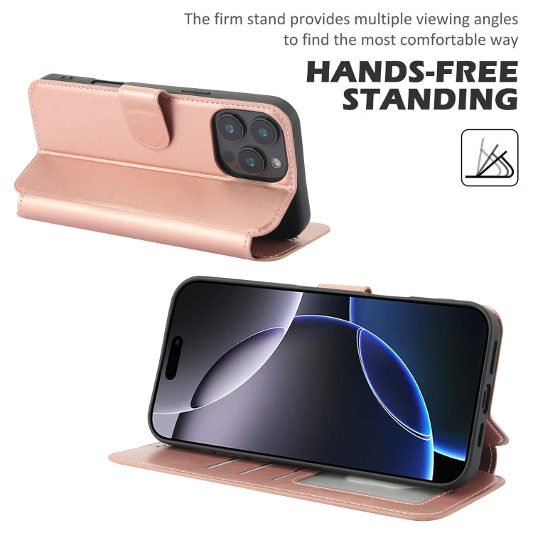 For iPhone 16 Pro Shockproof PU + TPU Leather Phone Case