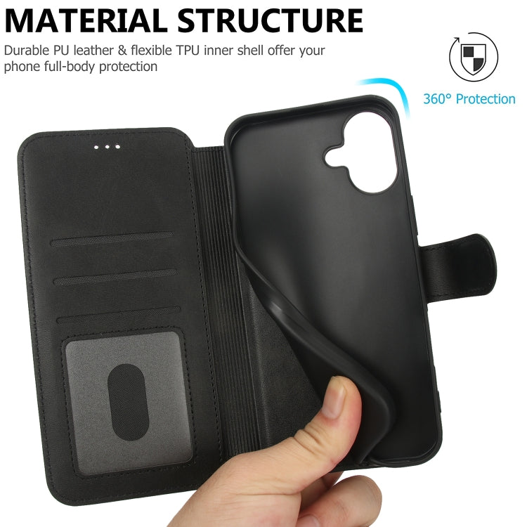 For iPhone 16 Shockproof PU + TPU Leather Phone Case