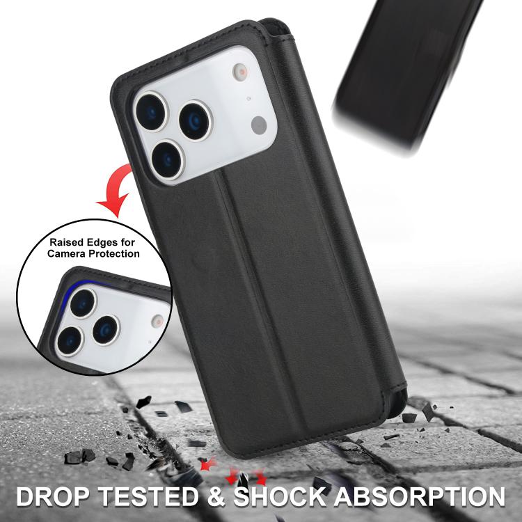 For iPhone 17 Pro Max Shockproof PU + TPU Leather Phone Case