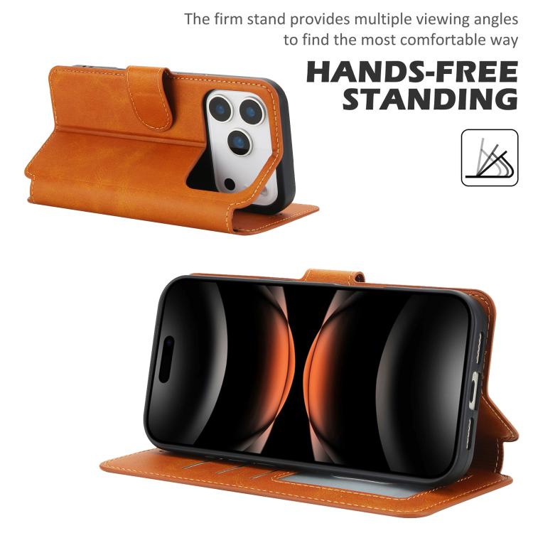 For iPhone 17 Pro Max Shockproof PU + TPU Leather Phone Case