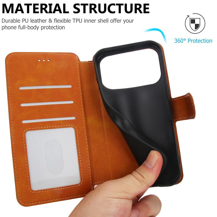 For iPhone 17 Pro Max Shockproof PU + TPU Leather Phone Case