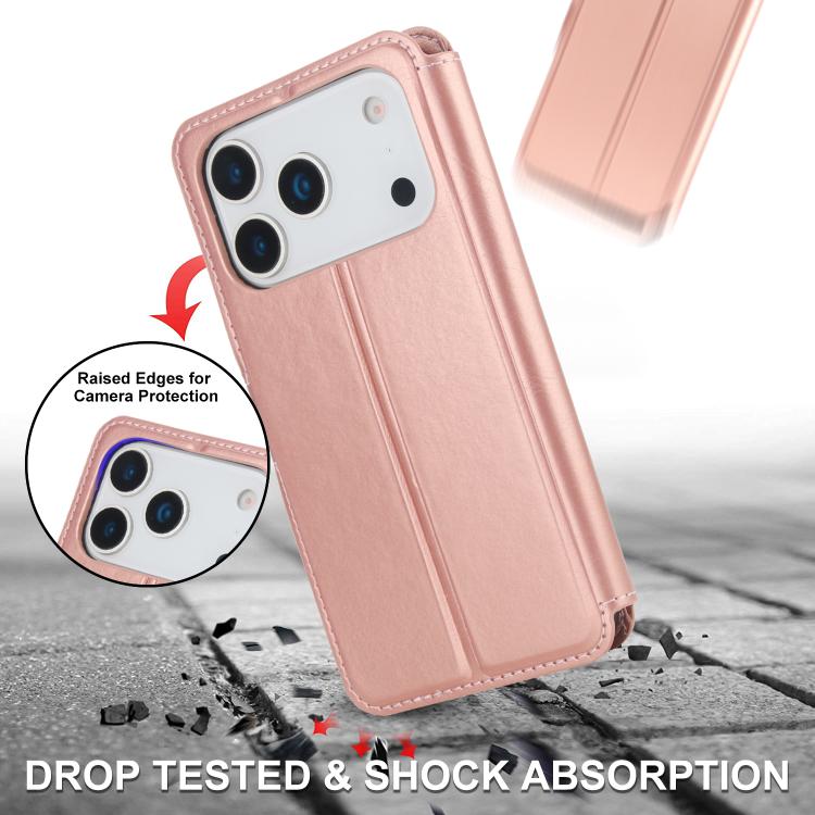 For iPhone 17 Pro Max Shockproof PU + TPU Leather Phone Case
