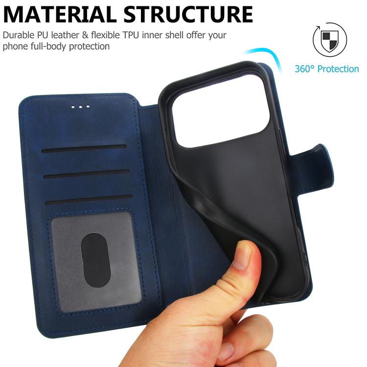 For iPhone 17 Pro Max Shockproof PU + TPU Leather Phone Case