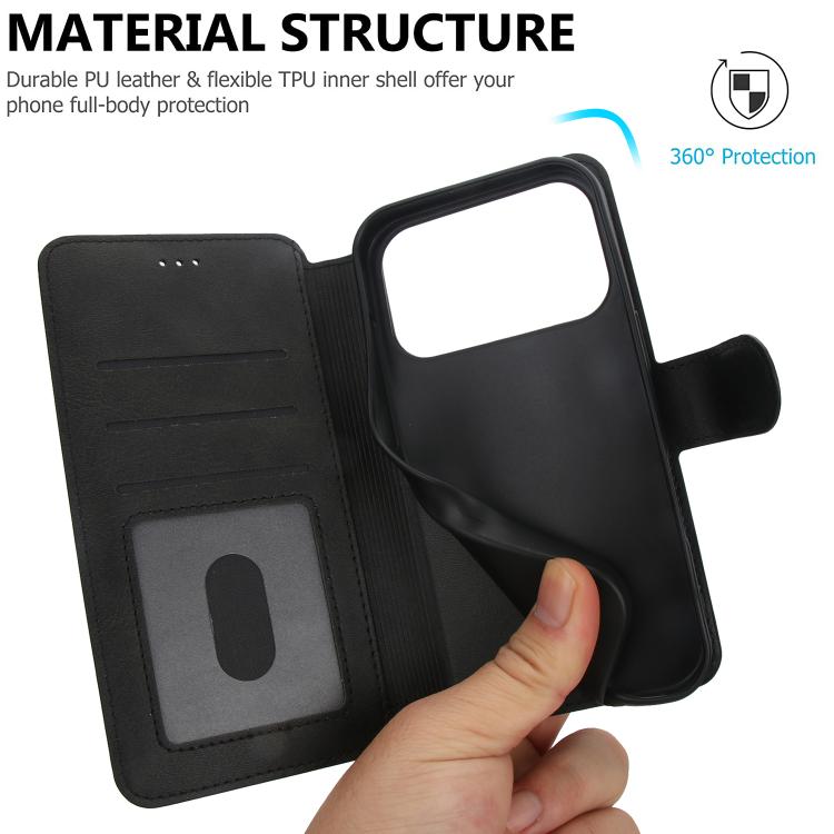 For iPhone 17 Pro Shockproof PU + TPU Leather Phone Case