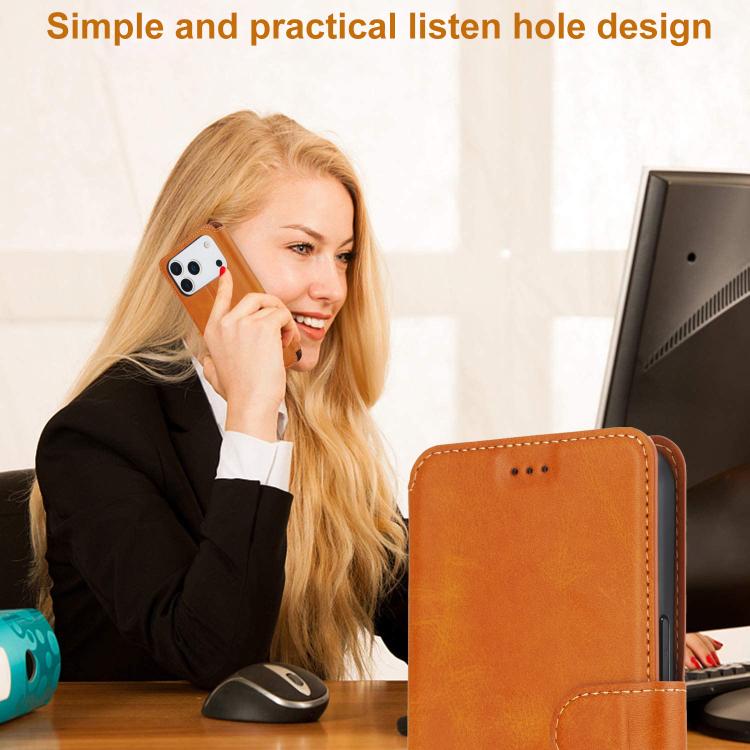 For iPhone 17 Pro Shockproof PU + TPU Leather Phone Case