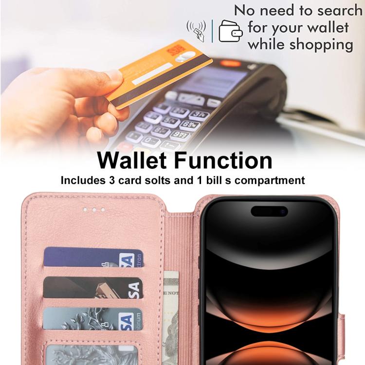 For iPhone 17 Pro Shockproof PU + TPU Leather Phone Case