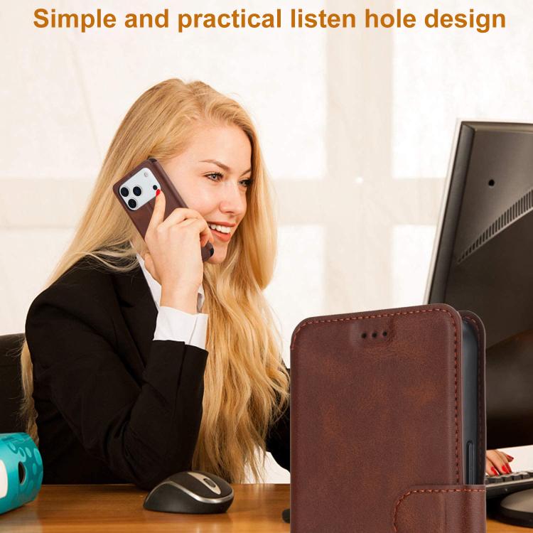 For iPhone 17 Pro Shockproof PU + TPU Leather Phone Case