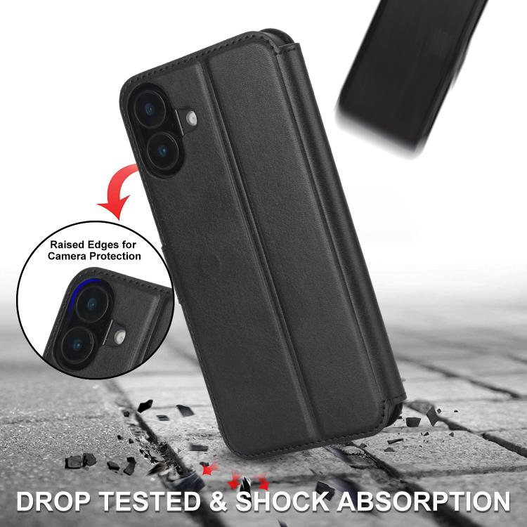 For iPhone 17 Shockproof PU + TPU Leather Phone Case