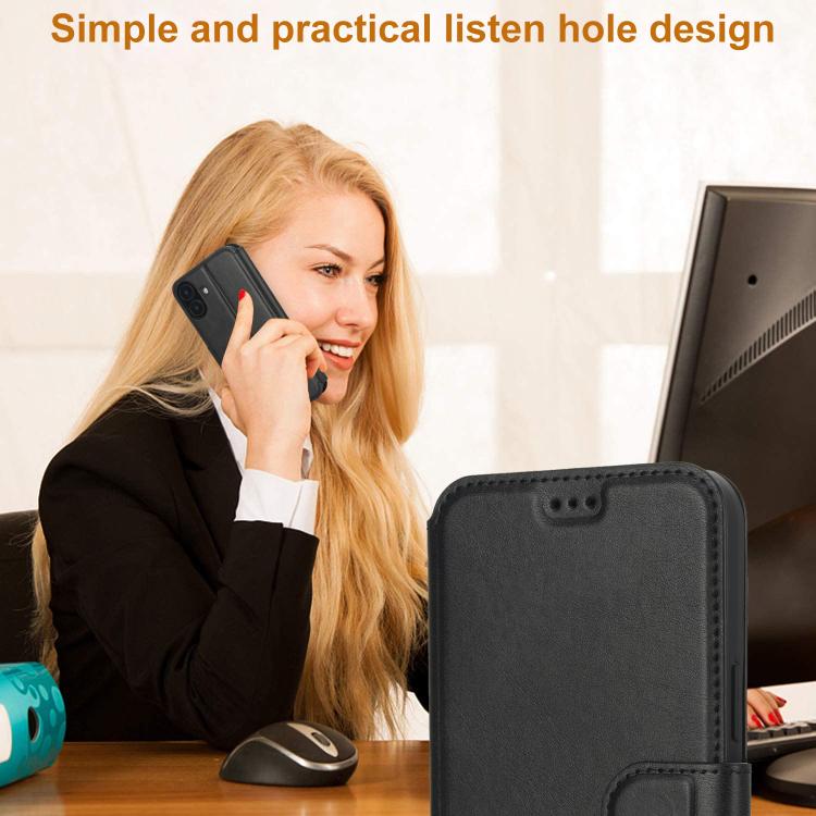 For iPhone 17 Shockproof PU + TPU Leather Phone Case