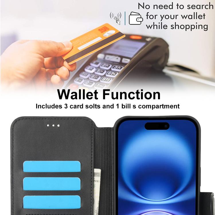 For iPhone 17 Shockproof PU + TPU Leather Phone Case